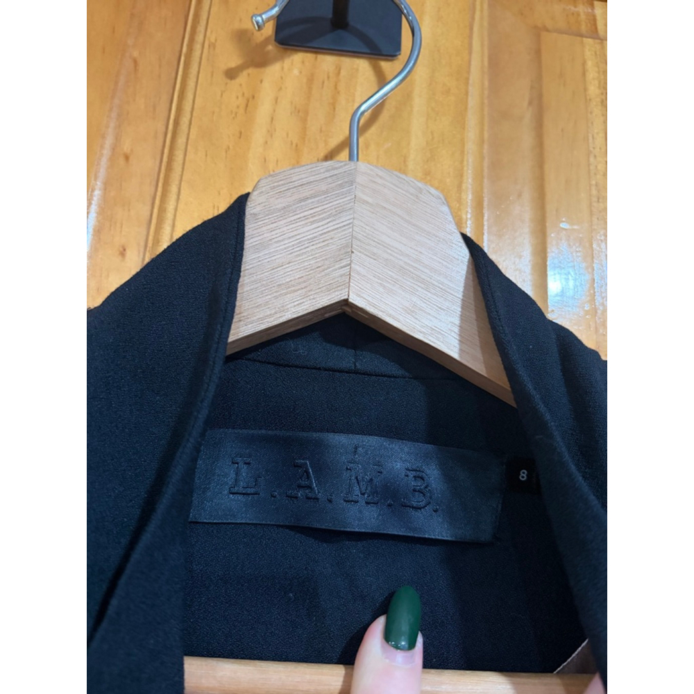 L.A.M.B. Black Double Breasted Blazer Jacket Silk Lined Women’s 8 - Picture 2 of 8